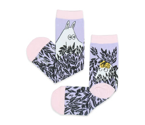 Moomin Hide and Seek Ladies Socks - Lilac