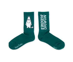Moomintroll Angry Retro Men Socks - Green
