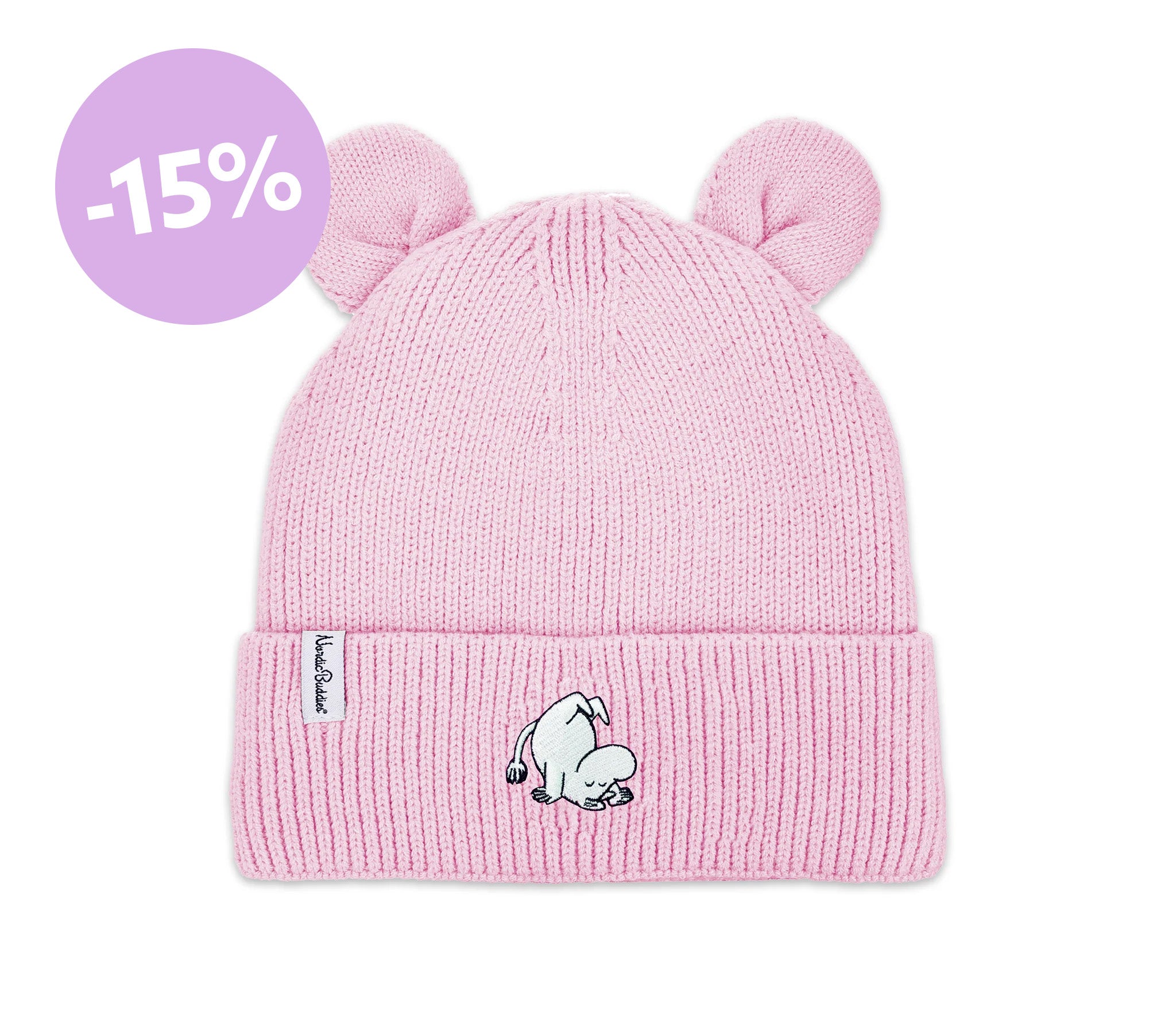 Moomintroll Winter Hat With Ears Kids - Pink