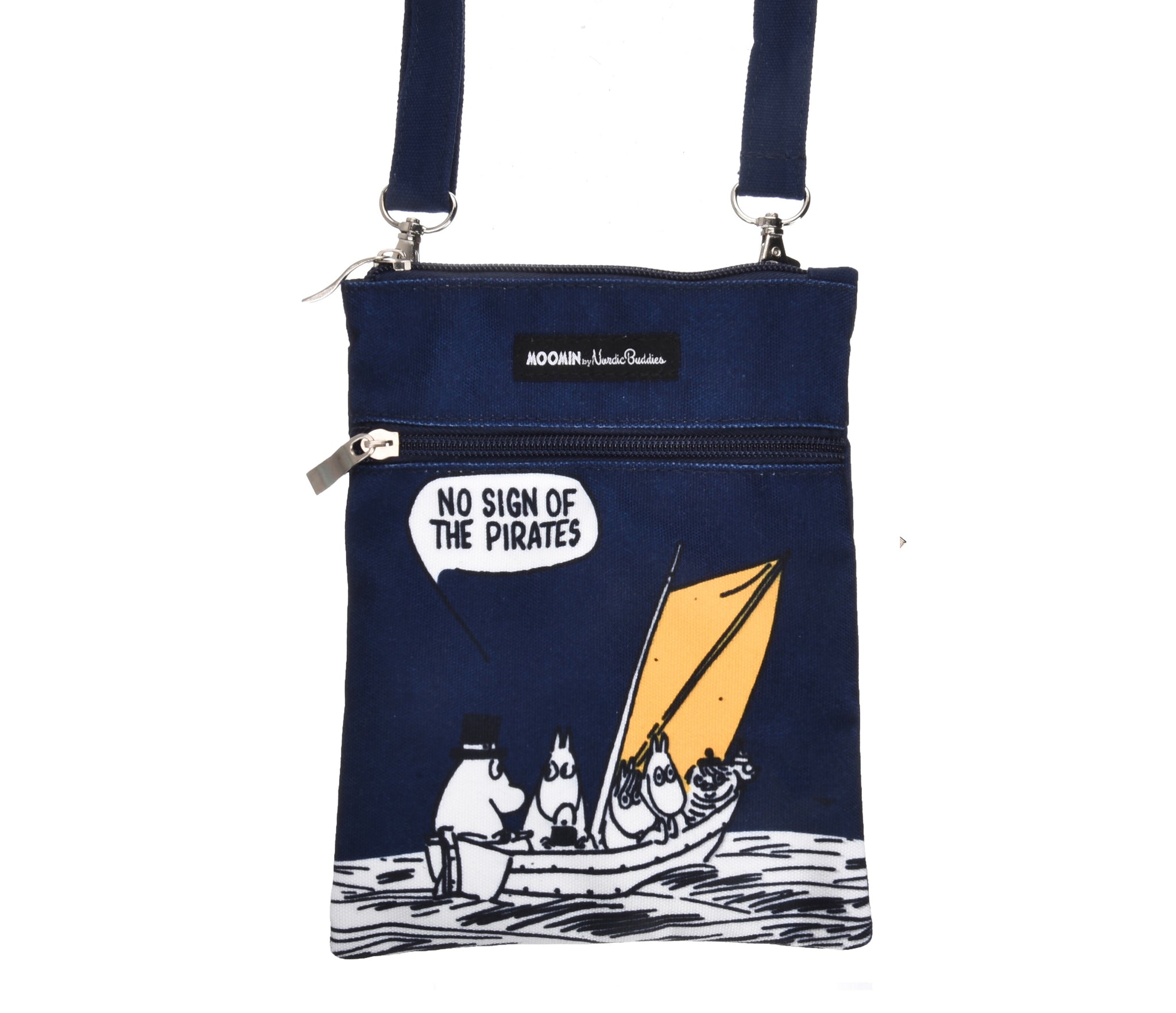 Moomins At The Sea Passport Bag - Navy Blue
