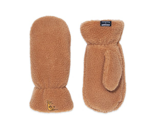 Sniff Fluffy Mittens Adult - Brown