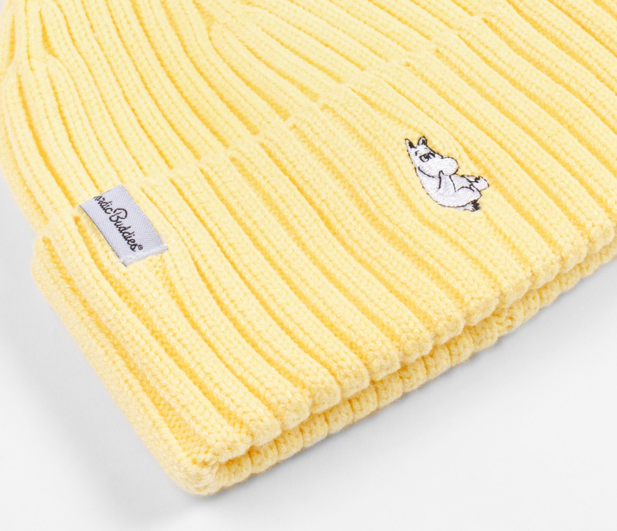 Moomin Winter Hat Beanie Kids Pastel Yellow Moomintroll | Muumi Lasten Beanie Pastellin Keltainen Muumipeikko