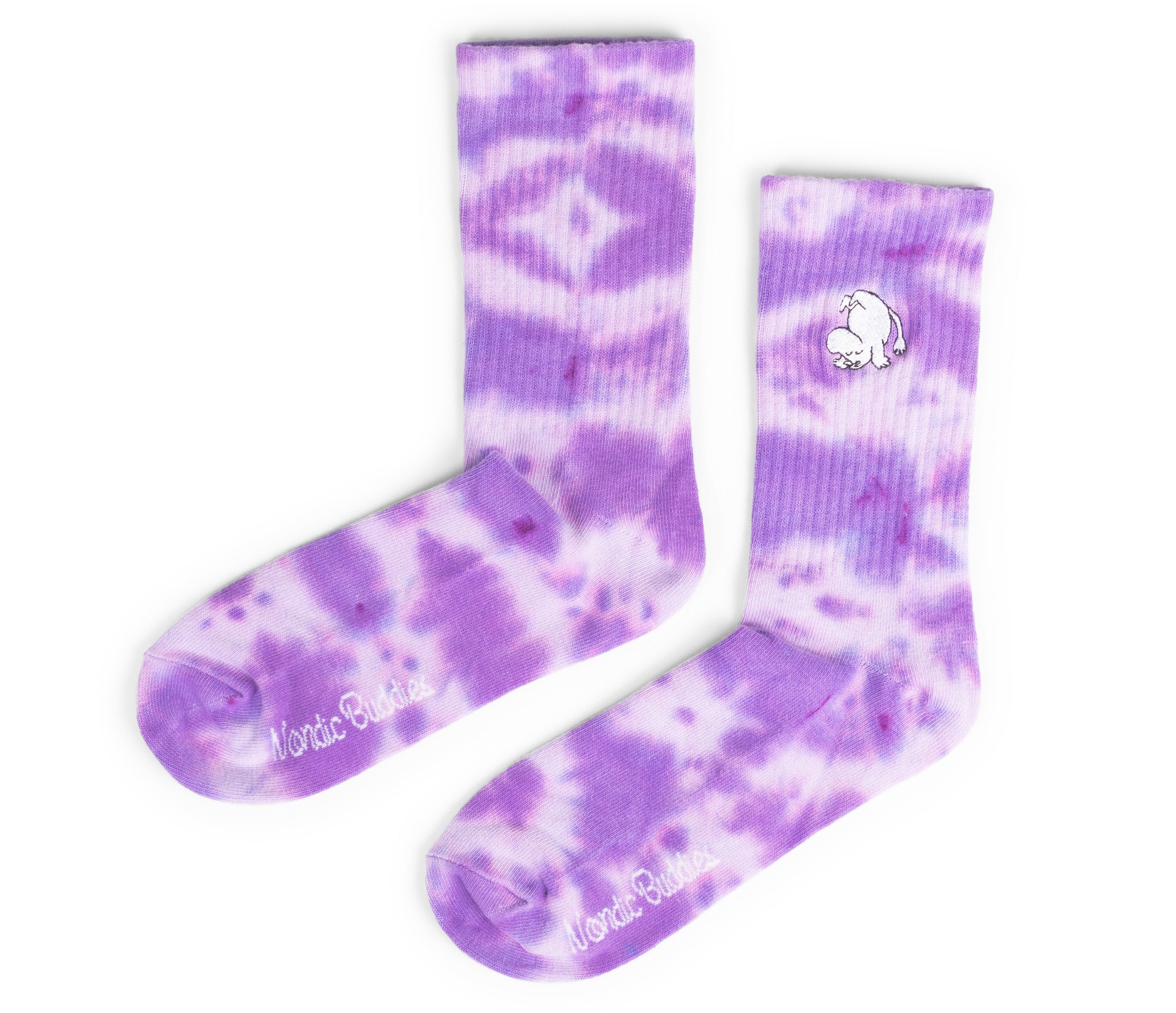 Moomin Ladies Retro Tie Dye Socks Purple Moomintroll | Muumi Naisten Retro Tie Dye Sukat Violetti Muumipeikko