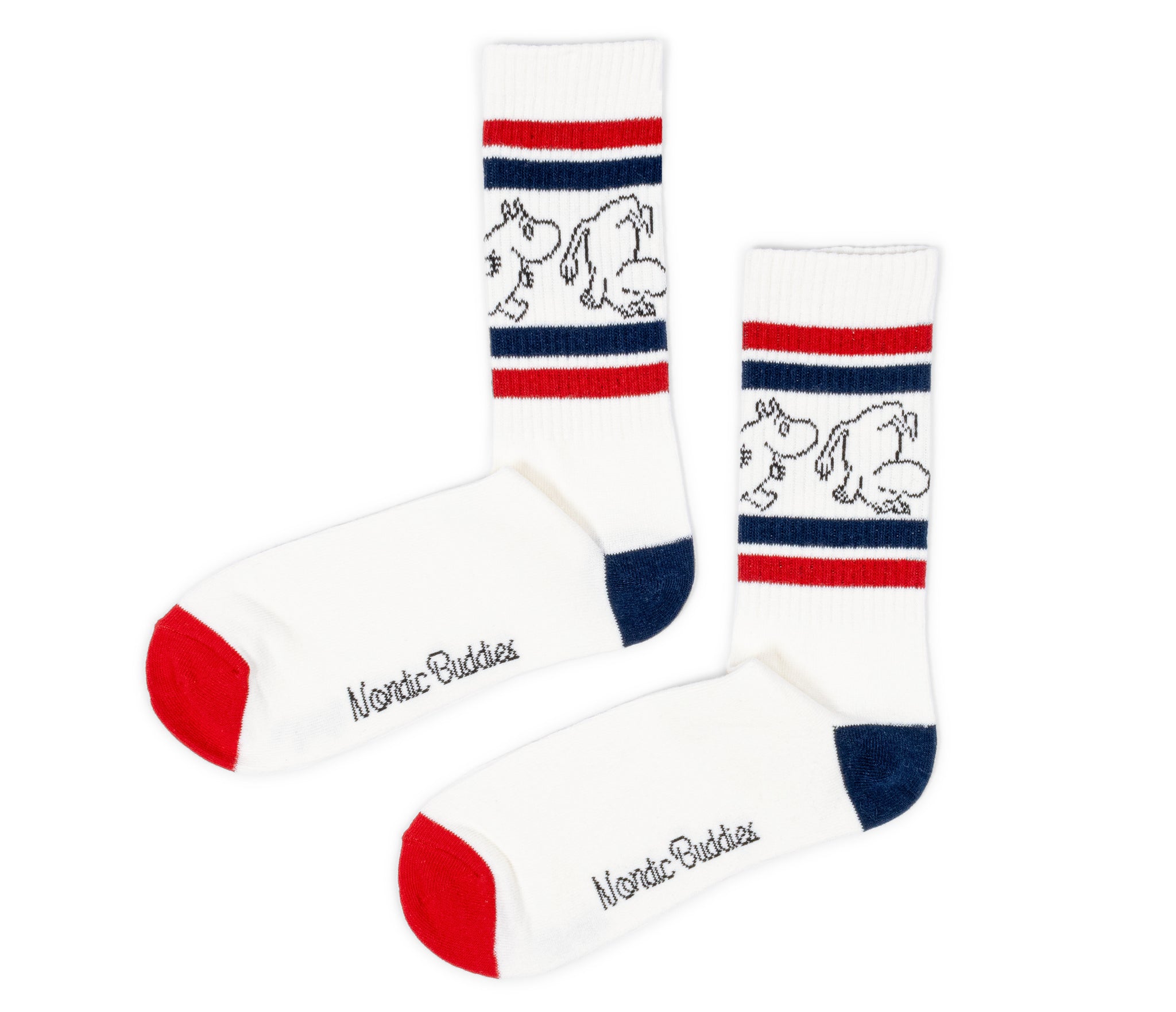 Moomin Men’s Retro Socks White Moomintroll | Muumi Miesten Retro Sukat Valkoinen Muumipeikko