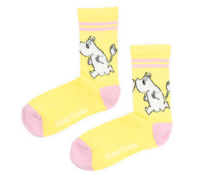 Moomin Ladies Retro Socks Yellow Moomintroll | Muumi Naisten Retro Sukat Keltainen Muumipeikko