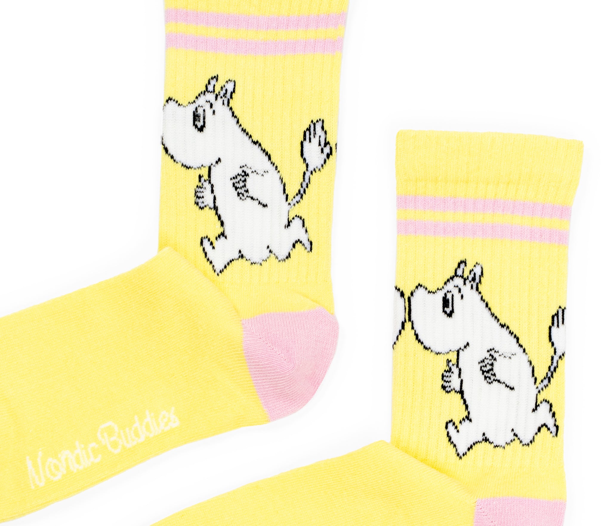 Moomin Ladies Retro Socks Yellow Moomintroll | Muumi Naisten Retro Sukat Keltainen Muumipeikko
