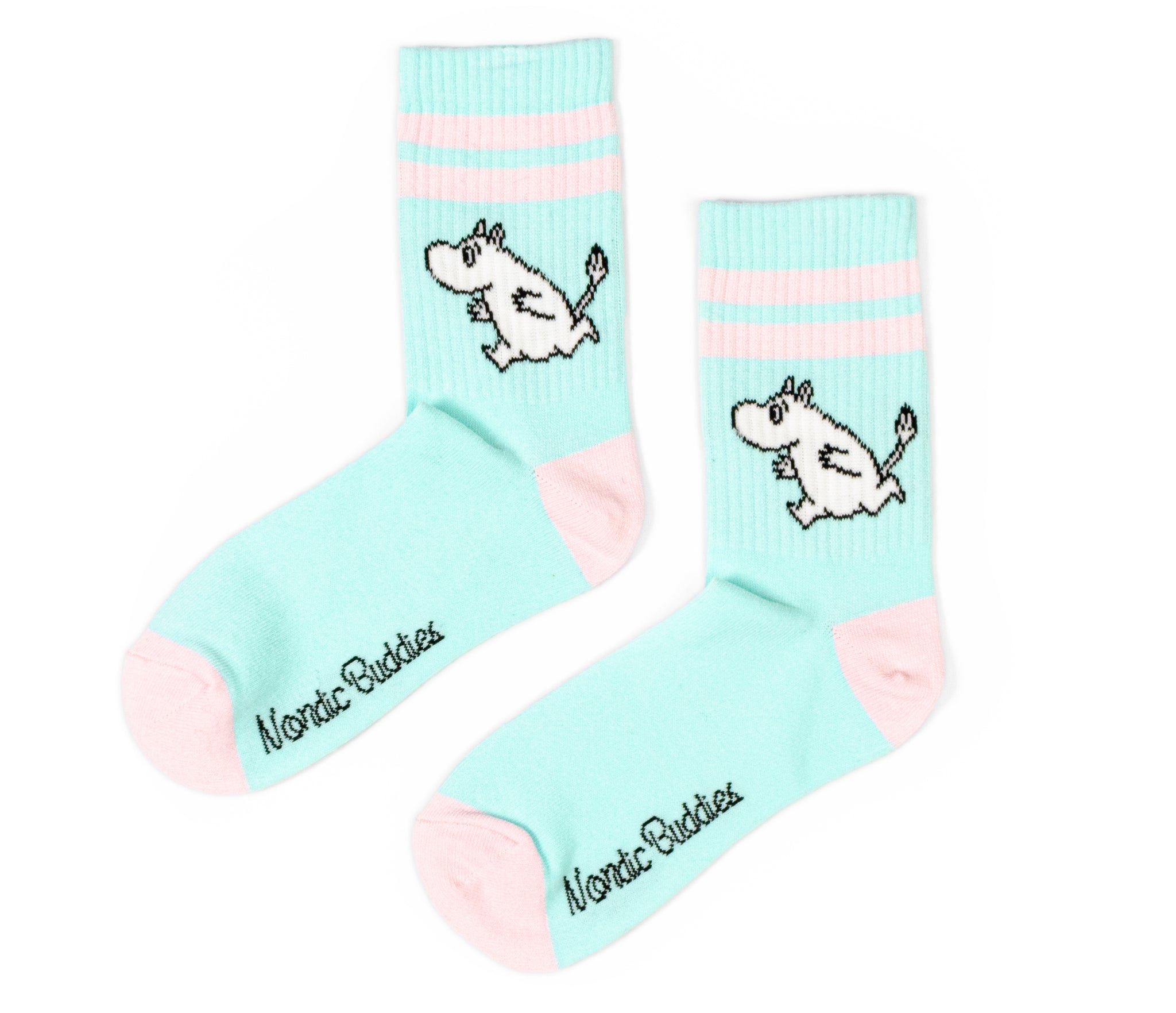 Moomin Ladies Retro Socks Light Blue Moomintroll | Muumi Naisten Retro Sukat Vaaleansininen Muumipeikko