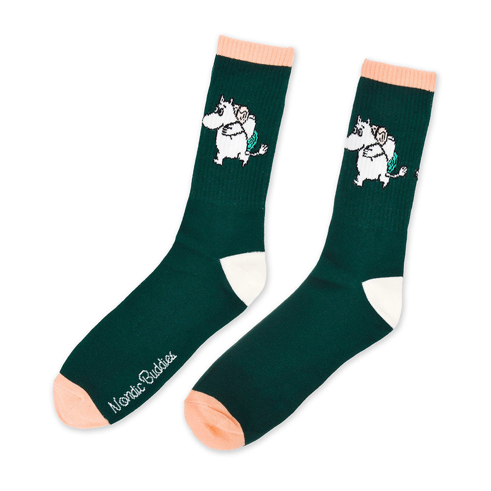 Moomintroll Camping Retro Men Socks - Green