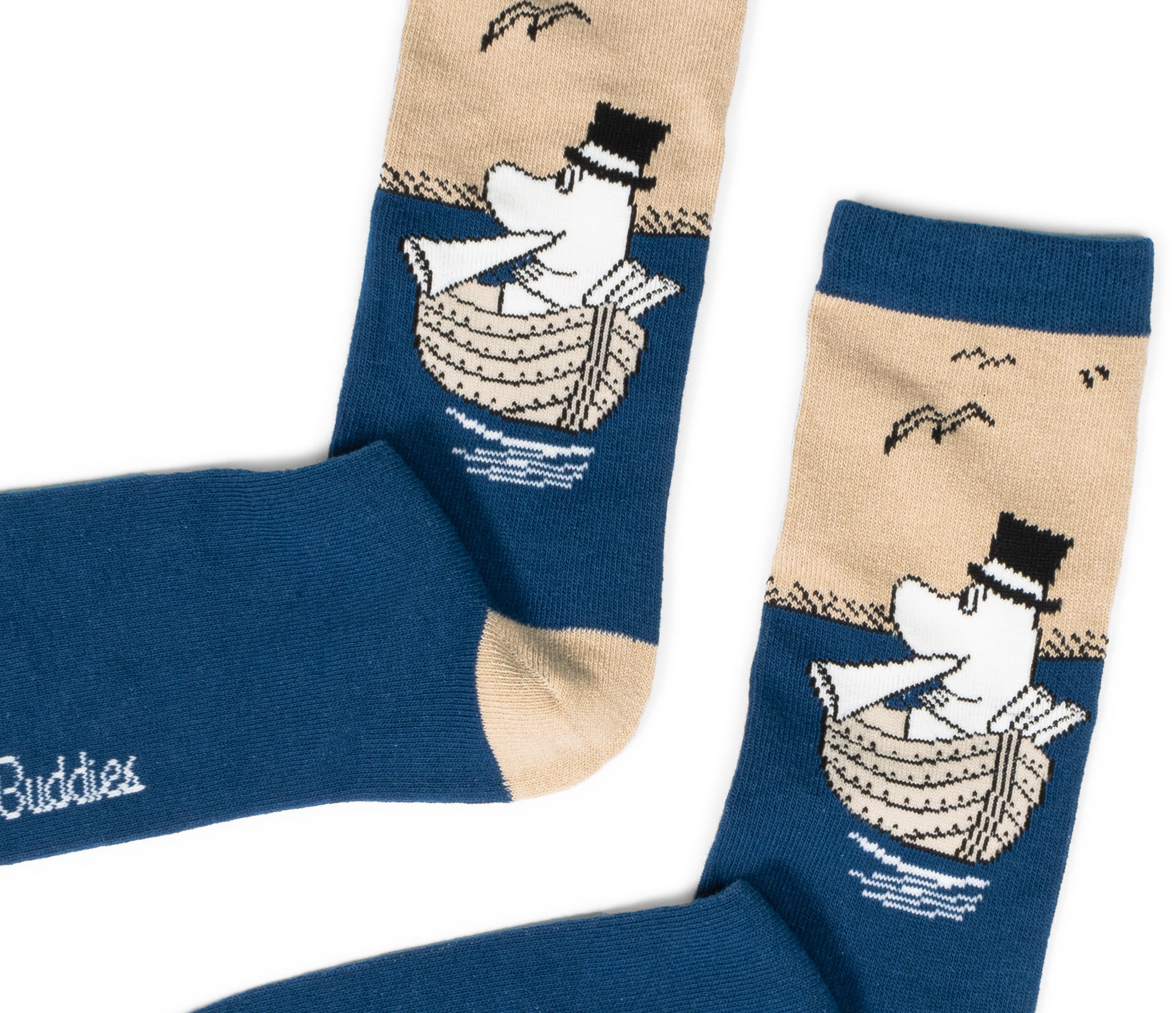Moominpappa Boating Men Socks - Blue/Beige
