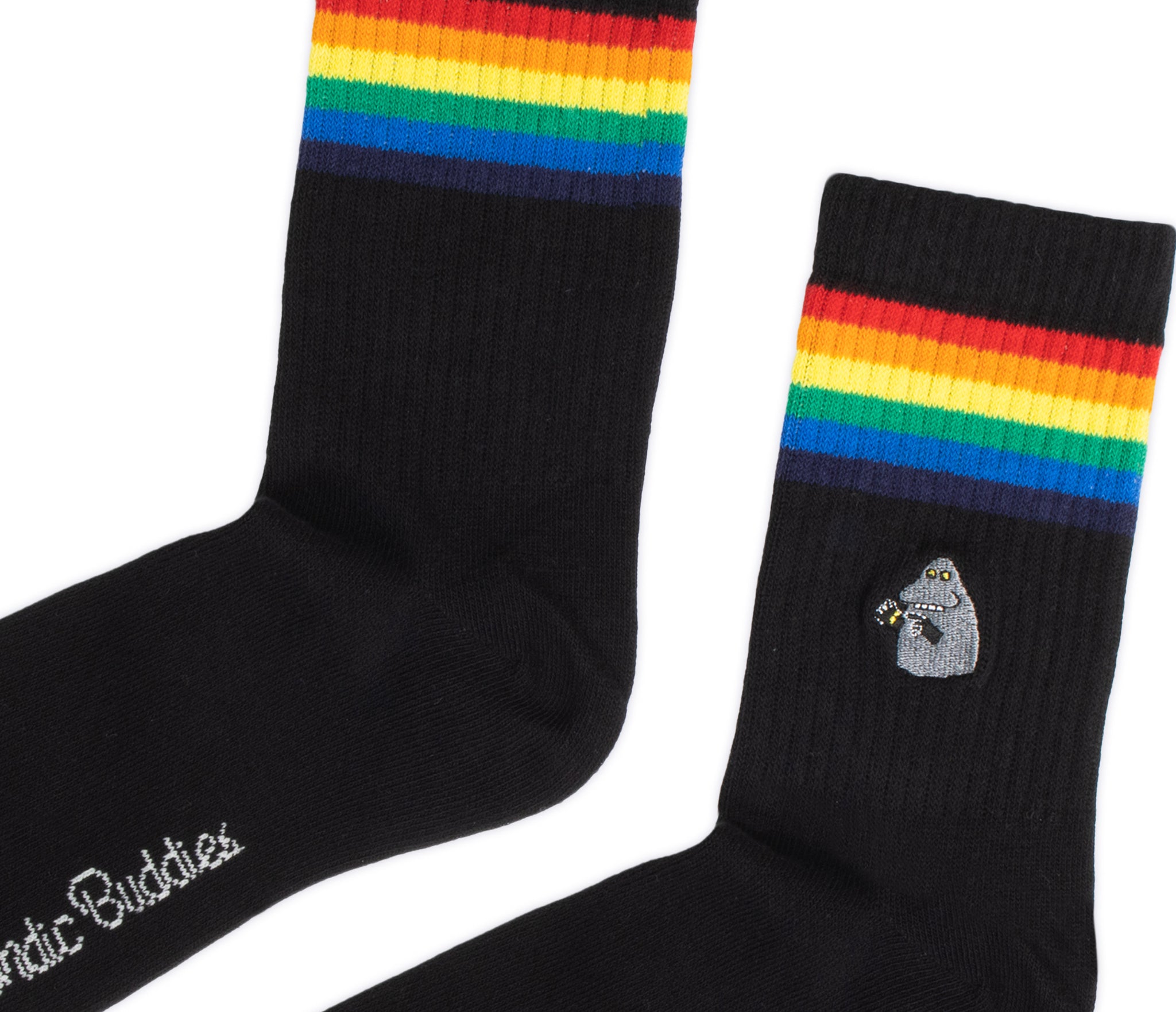 Moomin Ladies Retro Embroidery Socks Black The Groke | Muumi Naisten Retro Brodeeratut Sukat Musta Mörkö