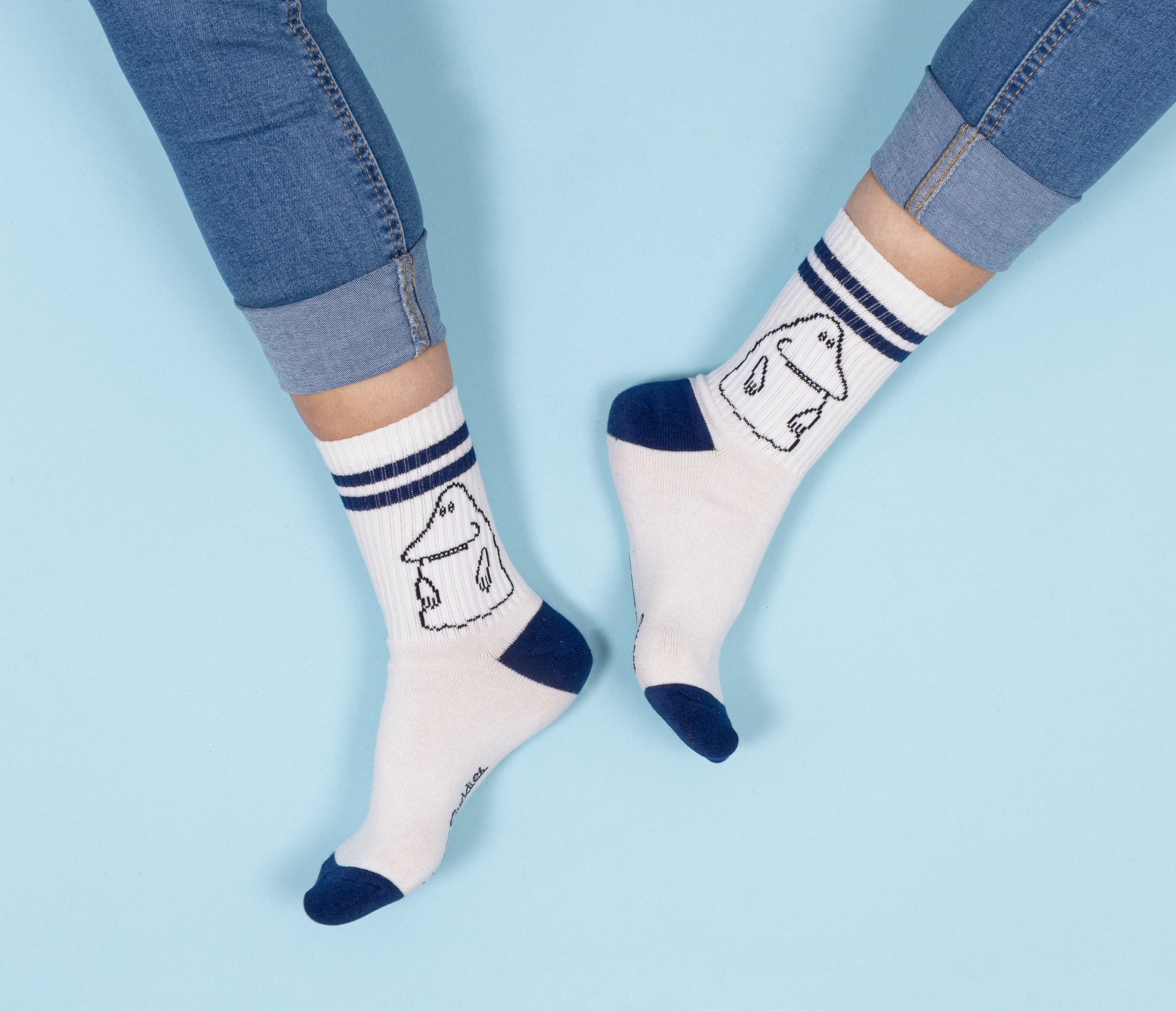 Moomin Ladies Retro Socks White The Groke | Muumi Naisten Retro Sukat Valkoinen Mörkö