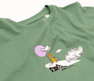 Moomin Ladies T-Shirt Green Sniff | Muumi Naisten T-Paita Vihreä Nipsu