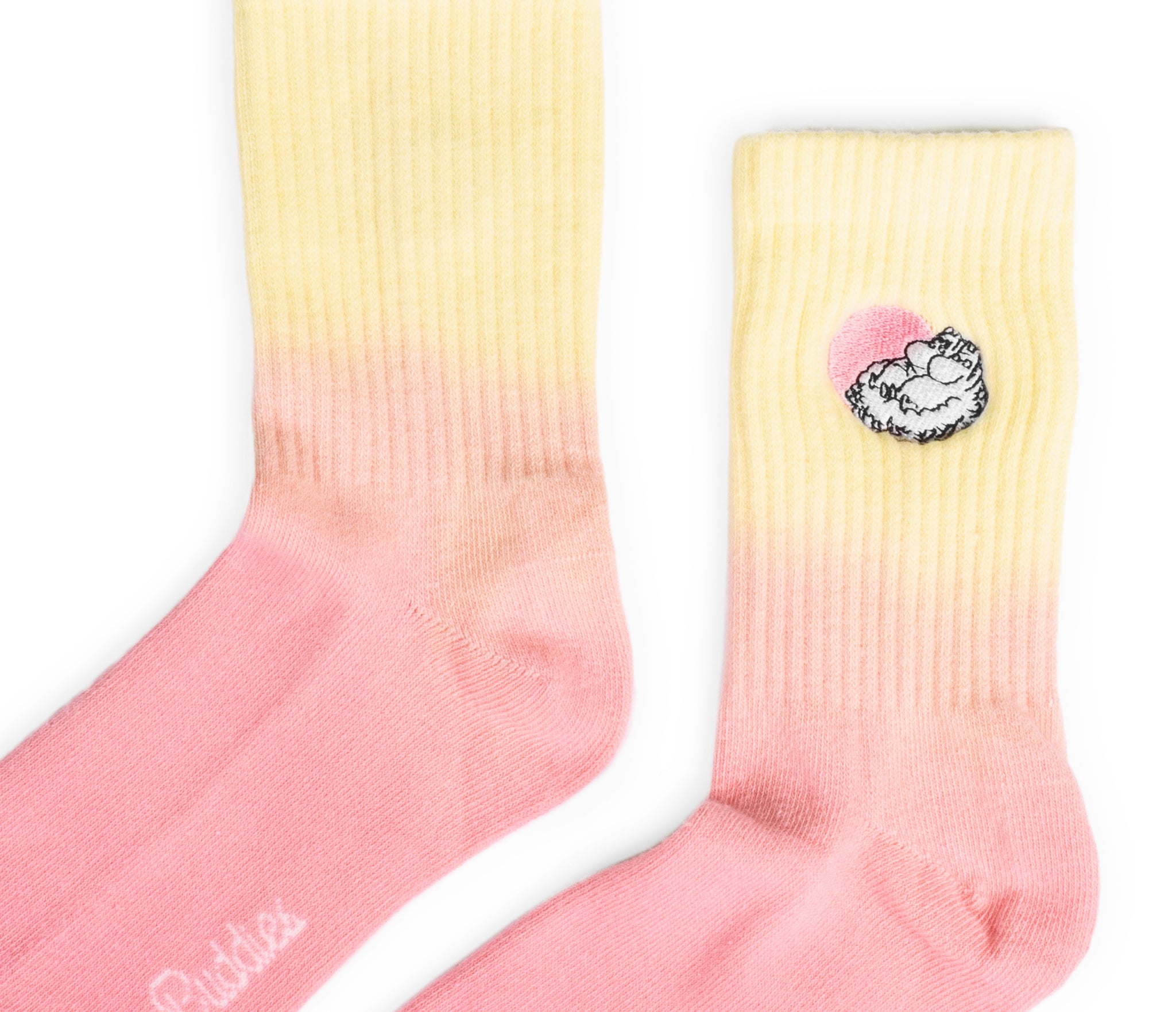 Moomin Ladies Retro Tie Dye Socks Yellow Snorkmaiden Moomintroll | Muumi Naisten Retro Tie Dye Sukat Keltainen Niiskuneiti Muumipeikko